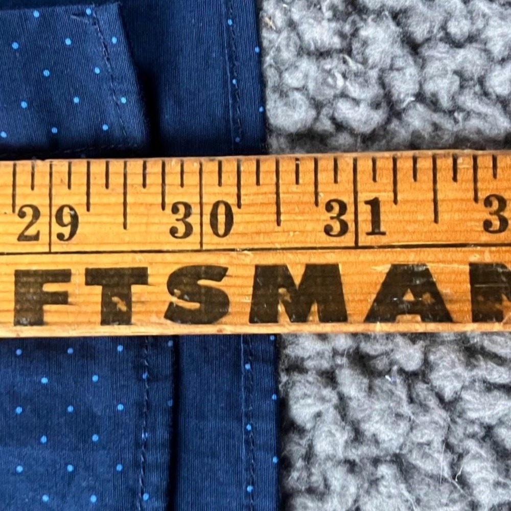 Club Room Mens Navy Blue Polka Dot Short Sleeve Button Down Shirt Large - Picture 6 of 10